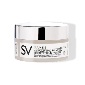 SAVEE 5X HYALURONIC PALMITOYL HEXAPEPTIDE-12 FACE GEL 30G